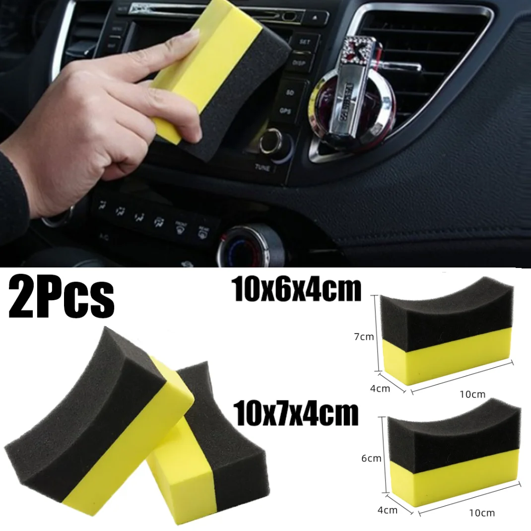 

2 PCS Car Wheel Cleaning Sponge Tire Wash Wiper Water Suction Sponge Pad Wax Polishing Tyre Brushes Tools Car Wash Accessories