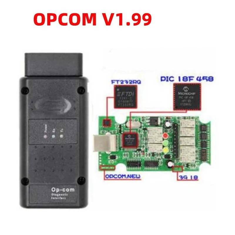 Фото OP-Com для Opel V1.70 V1.78 V1.99 Opcom V1.95 PIC18F458 FT23 для Vectra-C Astra-H Zafira-B OBD2 сканер №4