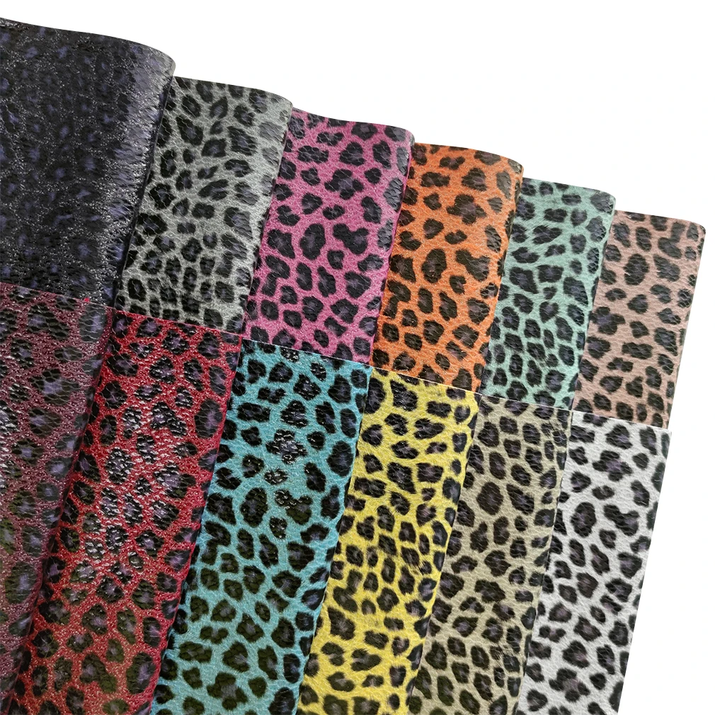 

Leopard Printed Glitter Vinyl Fabric Synthetic Leather Sheet For Upholstery Interior Car Backpack Bows Earrings Sewing DIY