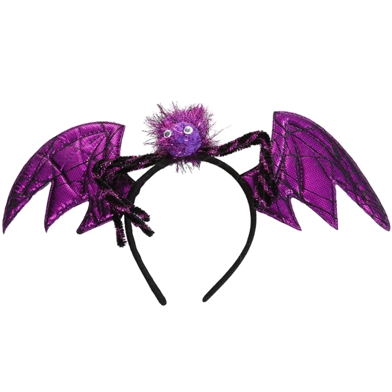 

Y166 Adult Halloween Cosplay Witch Hairband with Spiders Girls Photography Headband
