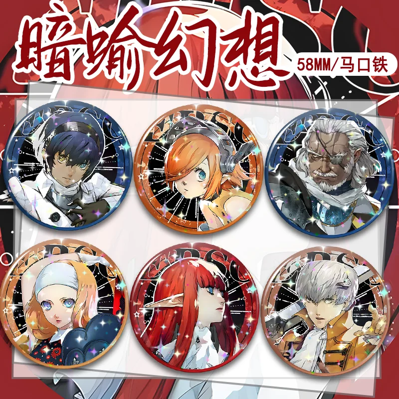 58 мм Metaphor Refantazio аниме игра металлический значок мультфильм рюкзак косплэй