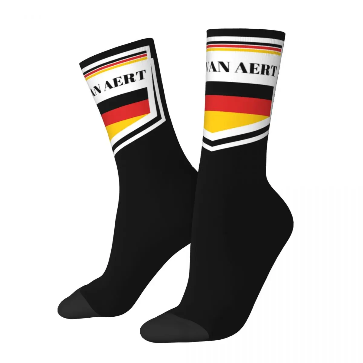 

All Seasons Harajuku Unisex Wout Van Aert Belgium Flag Socks Stuff Crew Socks Comfortable Best Gifts