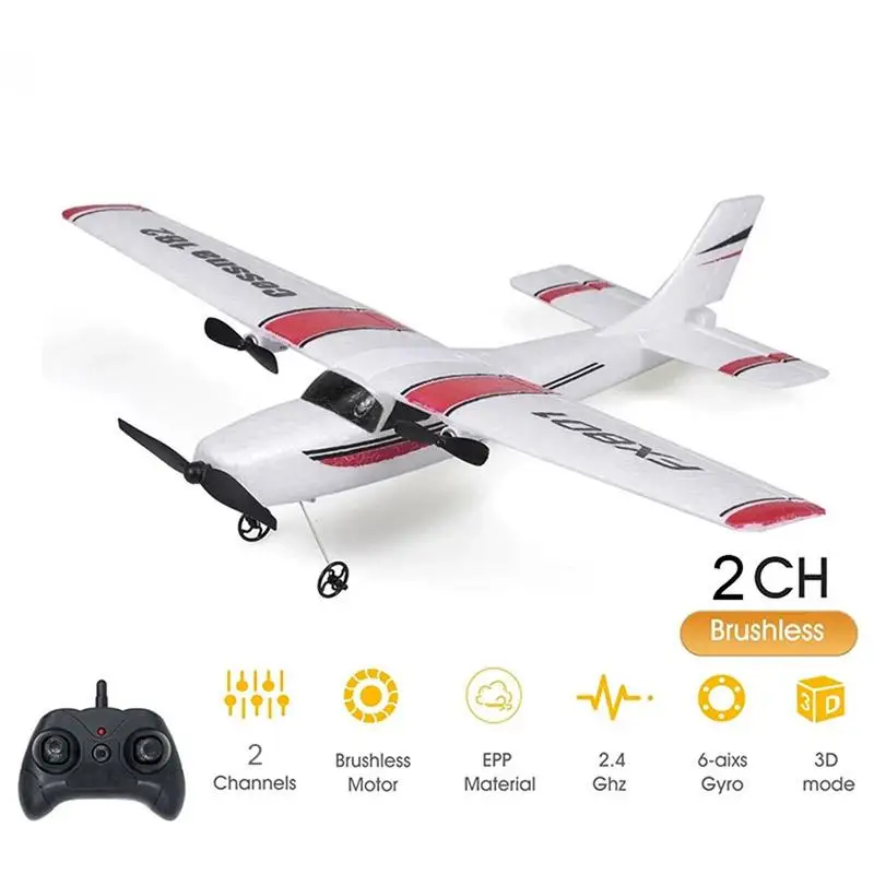 Фото FX801 EPP Foam RTF RC Самолет 2,4G с фиксированным крылом, удобный для начинающих флаер для дома и улицы, подарок для детей №1