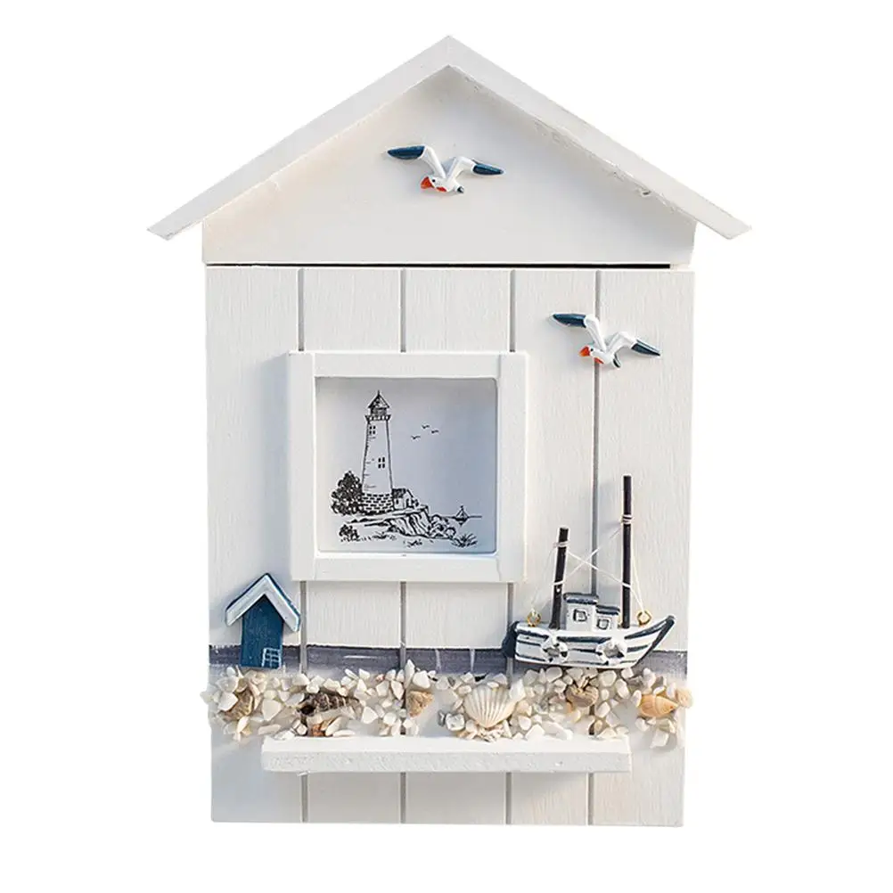 

Wood Keys Box Wall Mounted Sundries Holders Practical Convenient Key Holder Storage Box Cabinet