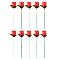 10pcs fire magic trick rose magic flame appearing flower magician props for girlfriendwedding shows or valentines day