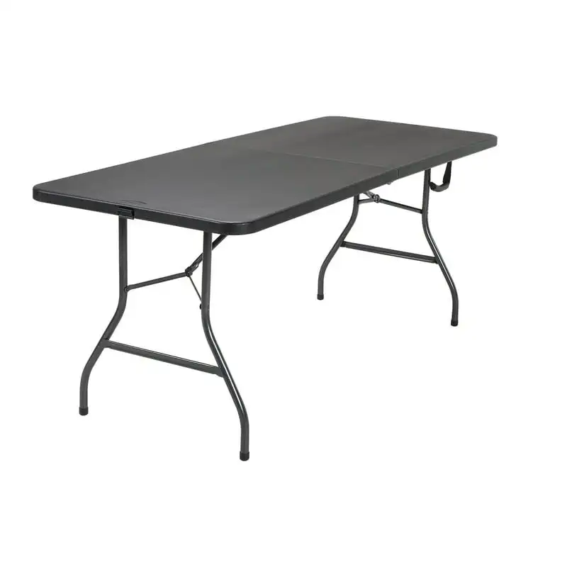 

6ft Portable Plastic Folding Tables for Indoor Outdoor, Black