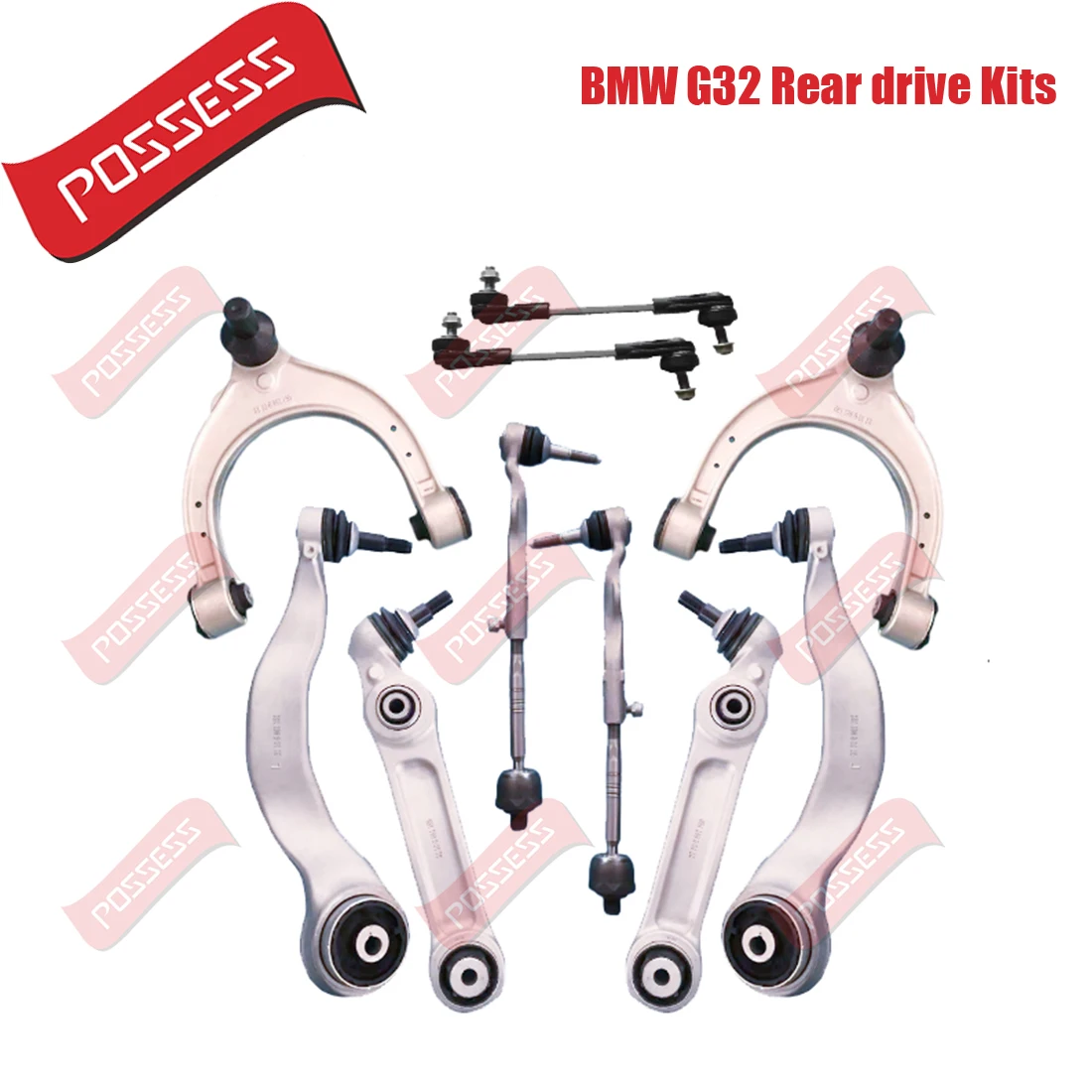 

10 Pieces Front Axle Suspension Control Arm Ball Joint Stabilizer Link Tie Rod End Kits For BMW 6 Series GT G32 Rear Drive