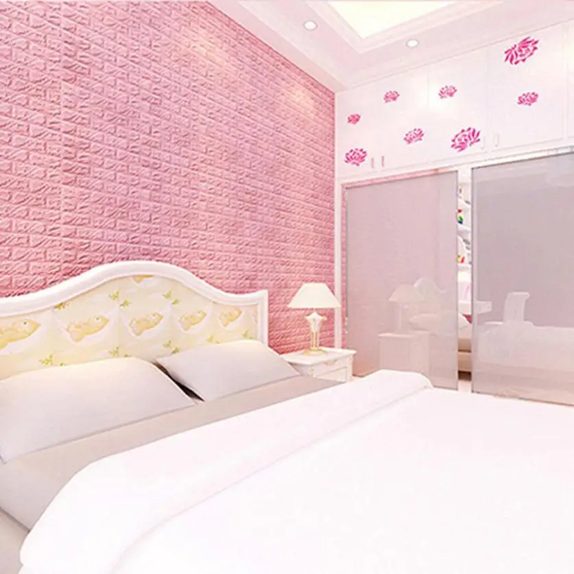 

3D Wall Stickers Imitation Brick Bedroom Decor Waterproof Self-adhesive Wallpaper For Living Room Kitchen TV Backdrop Decor70*77