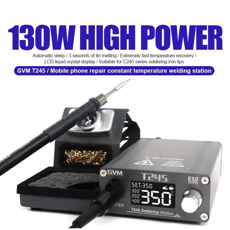 

T245 Soldering Station 130W 3S Heating Solder Paste Wire With C245 Soldering Iron Tip For Mobile Phone Repair Welding Tool