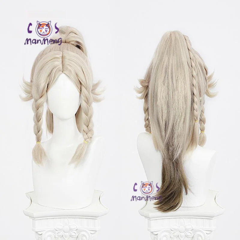Парик для косплея Genshin Impact Kachina светлые длинные волосы конский хвост Nanatzcayan Natlan