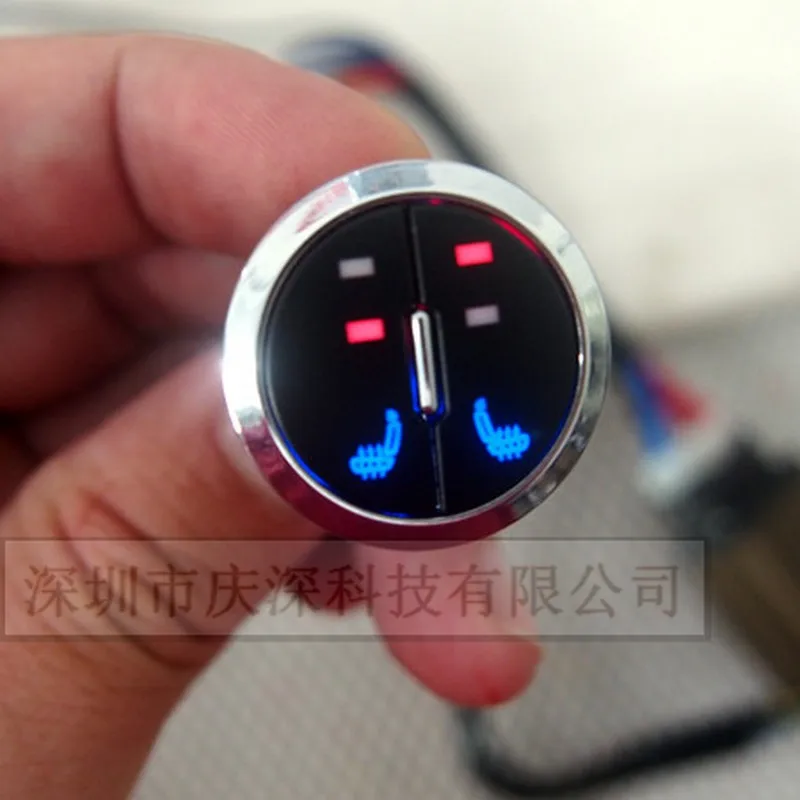 2 seats/lot carbon fiber seat heater kits with double control press switch the alloy | Automobiles Seat Covers