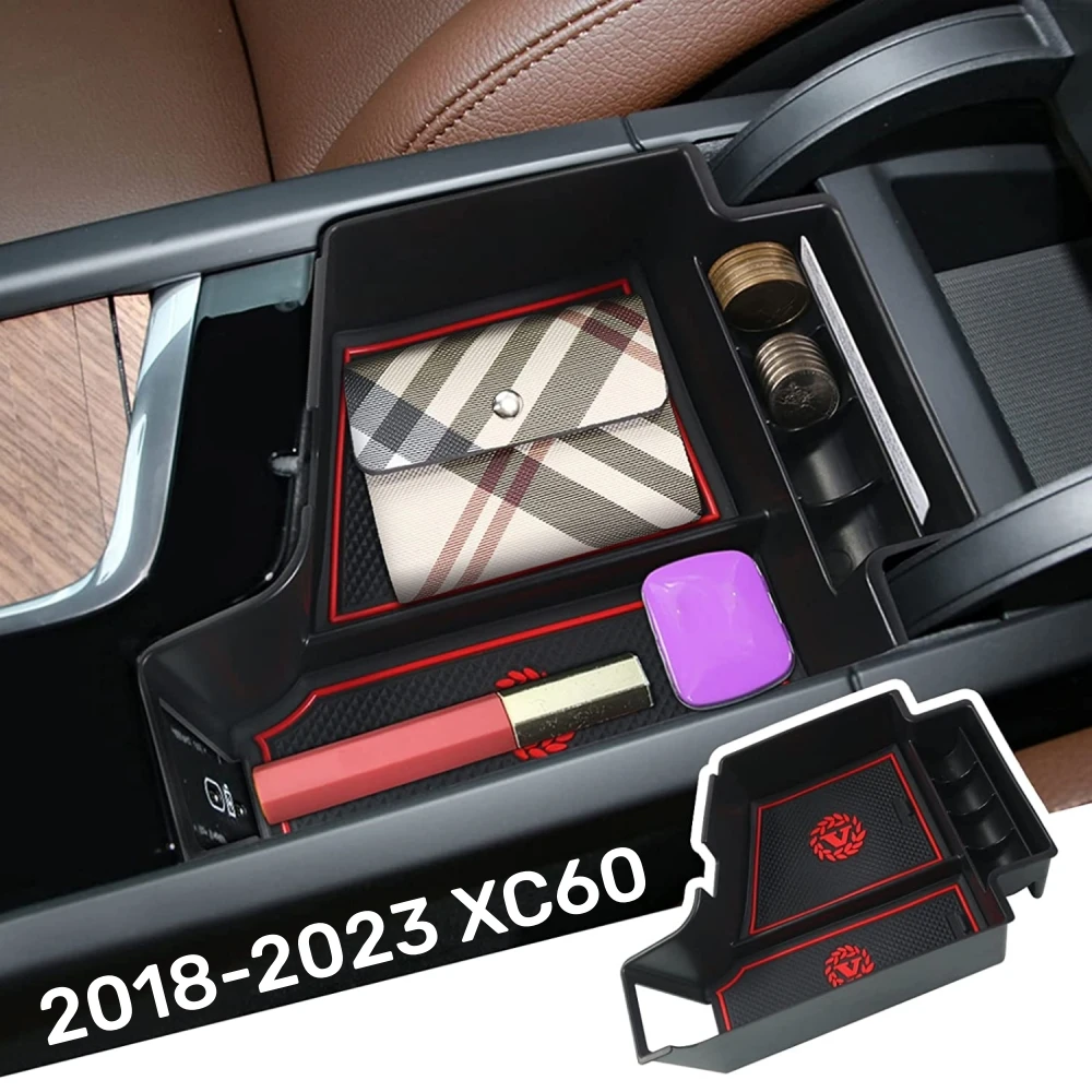 

Center Console Organizer Tray For Volvo XC60 S90 XC90 V90 2018-2023 Insert Armrest Storage Box S60 2020-2023