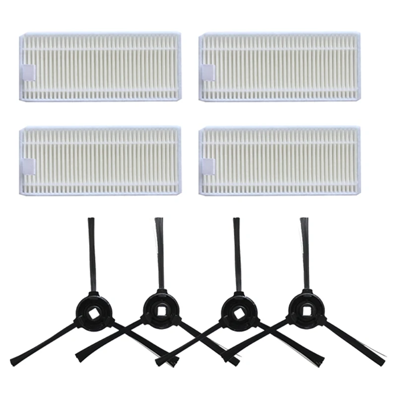 

For Lefant M520/M501 Replacement Parts,Washable 4 HEPA Filters+4 Side Brushes Accessories Kit For Robot Vacuum Cleaners Retail