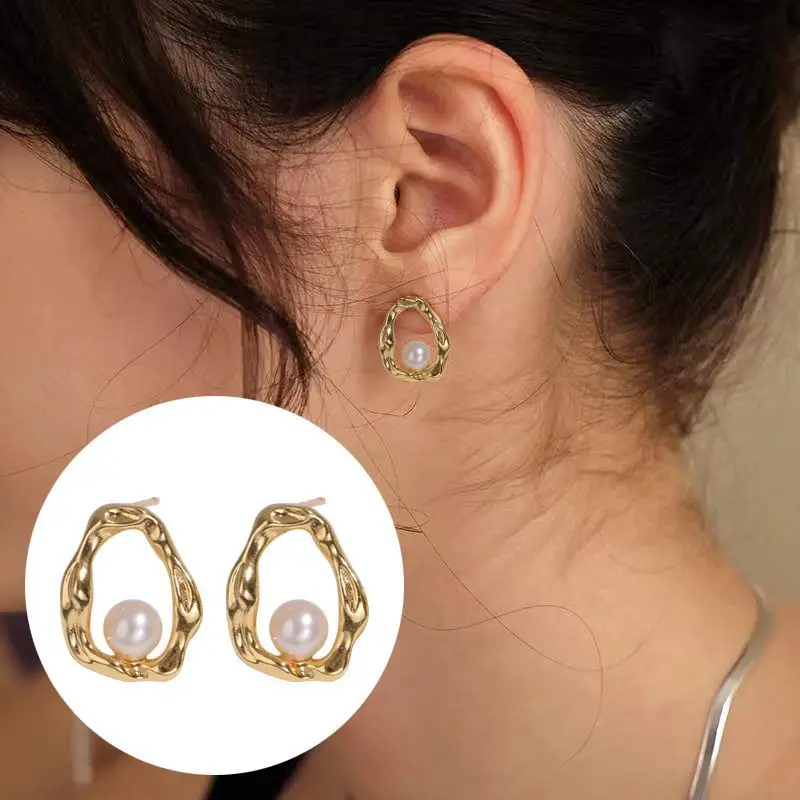 

Icnway натуральный 5-6 мм круглый белый пресноводный жемчуг 14kgp Аксессуары S925 серьги-гвоздики одна пара оптовая продажа