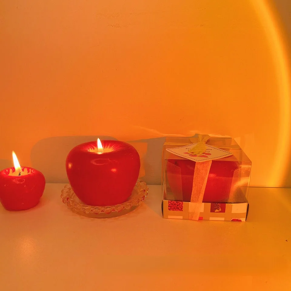 1 шт. Новая Рождественская свеча акция имитация красного яблока креативная