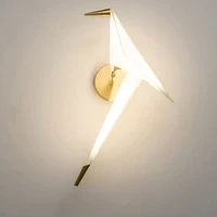 modern light luxury led wall lamp little bird bracket light for bedside bedroom living room loft decoration fixture
