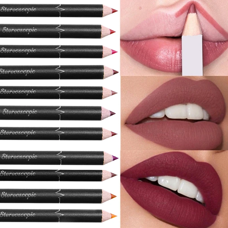 

6pcs Makeup Matte Lip Liner Lip Pencil Cosmetic Kit Waterproof Long Lasting Matte Lip Contour Liner Pencil Beauty Makeup Tools