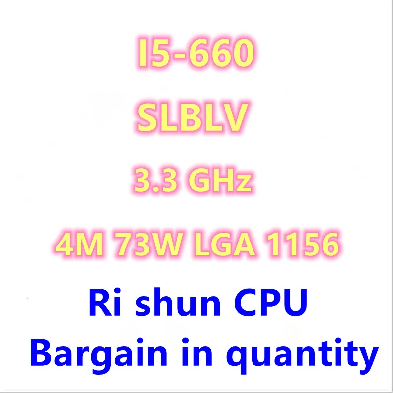 

I5-660 I5 660 SLBLV 3.3 GHz Dual-Core Prosesor CPU 4 M 73 W LGA 1156