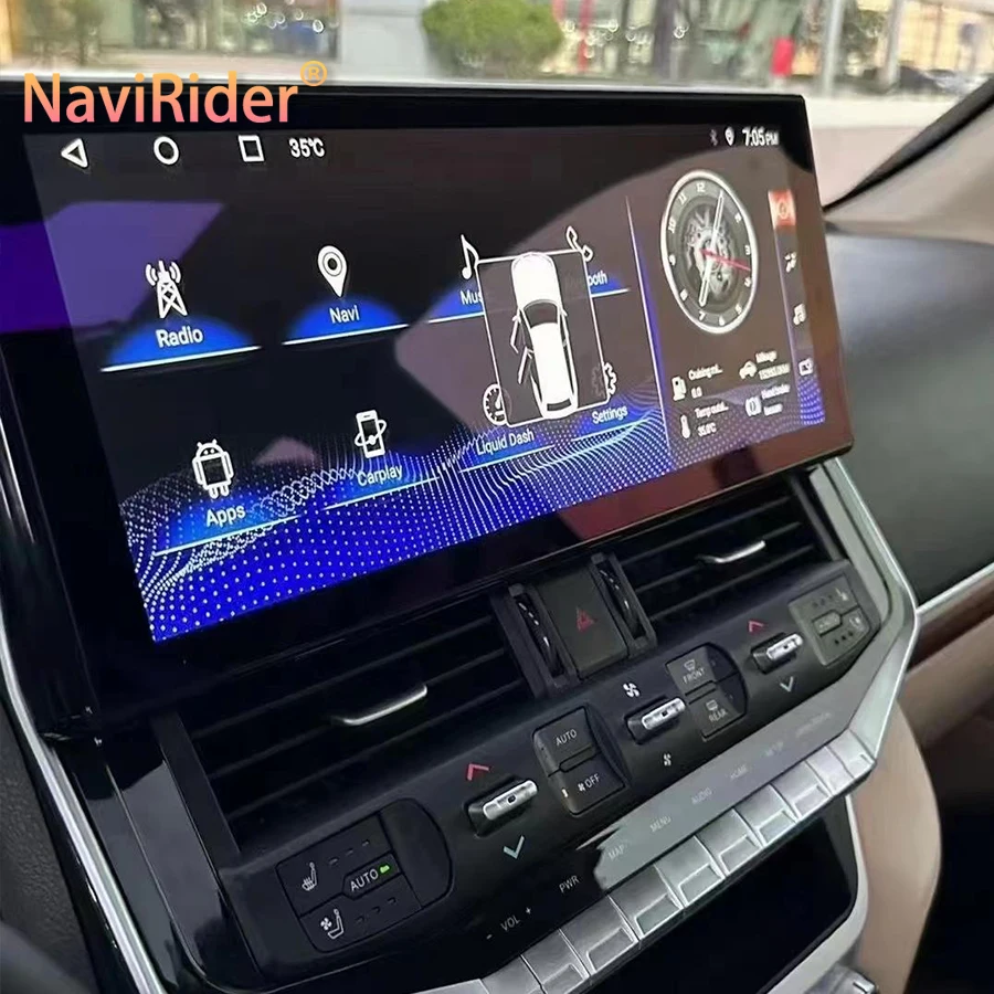 

Для Toyota LC300 2023 land Cruiser 300 Автомобильный мультимедийный видеоплеер Android 14 1920*720 QLED Экран Радио Carplay Tape Recor