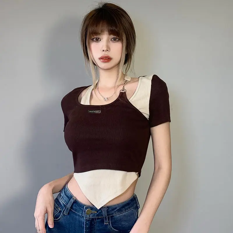 

Chic High Quality Corset Tee Crop Top Mall Goth Aesthetic Y2k Tank Summer Women Sexy Accessories Vintage Bustier T-shirts