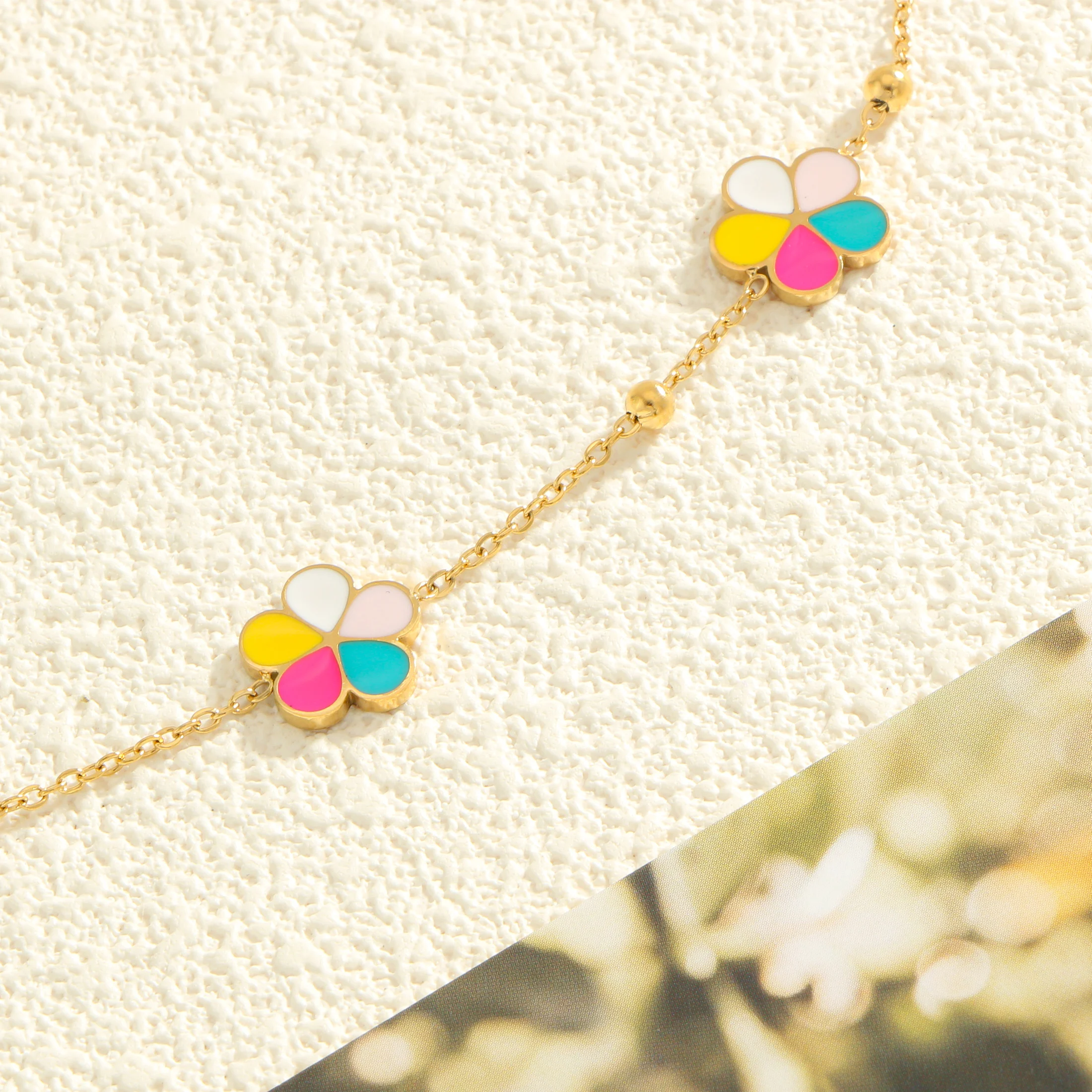 Модное Минималистское Ожерелье С Цветочным Кулоном Унисекс Повседневная Одежда