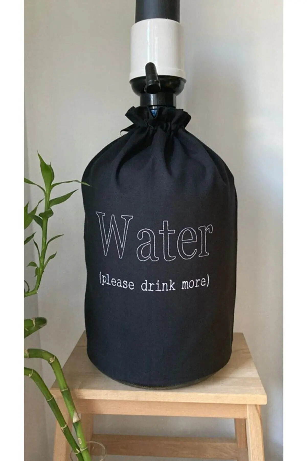 

Black Shirred Carboy Case Water Pitcher Glass Water Caret Caretive Kitchen Design Cover 144572075