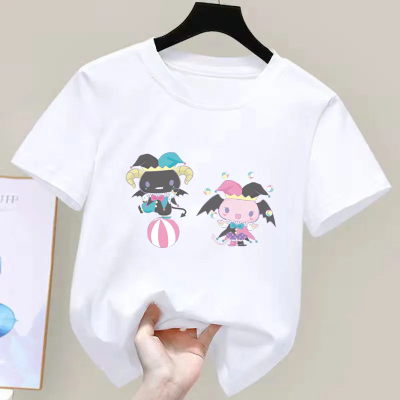 

Cinnamoroll детская футболка Kawaii Sanrio футболка аниме мультфильмы детская повседневная одежда футболка детская девочка мальчик мода Y2K Топ