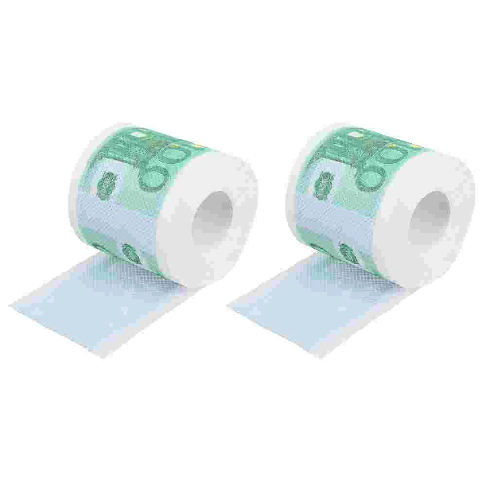 

2 Rolls Toilet Paper Practical Home Tissue Handkerchief Bath Towels Bulk Dinner Napkins Disposable Decorative Printing Rolling