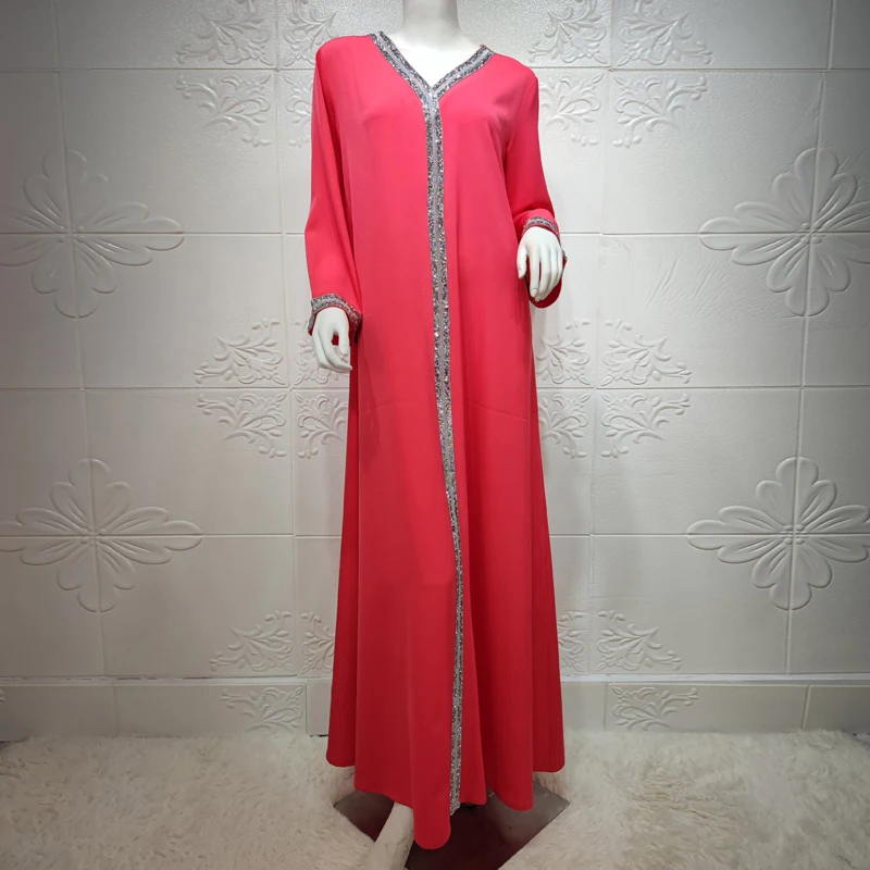 Diamonds Moroccan Caftan Women Jalabiya African Arabian Dress Muslim Dubai Abaya Saudi Robe Party Evening Ramadan Eid Kaftan