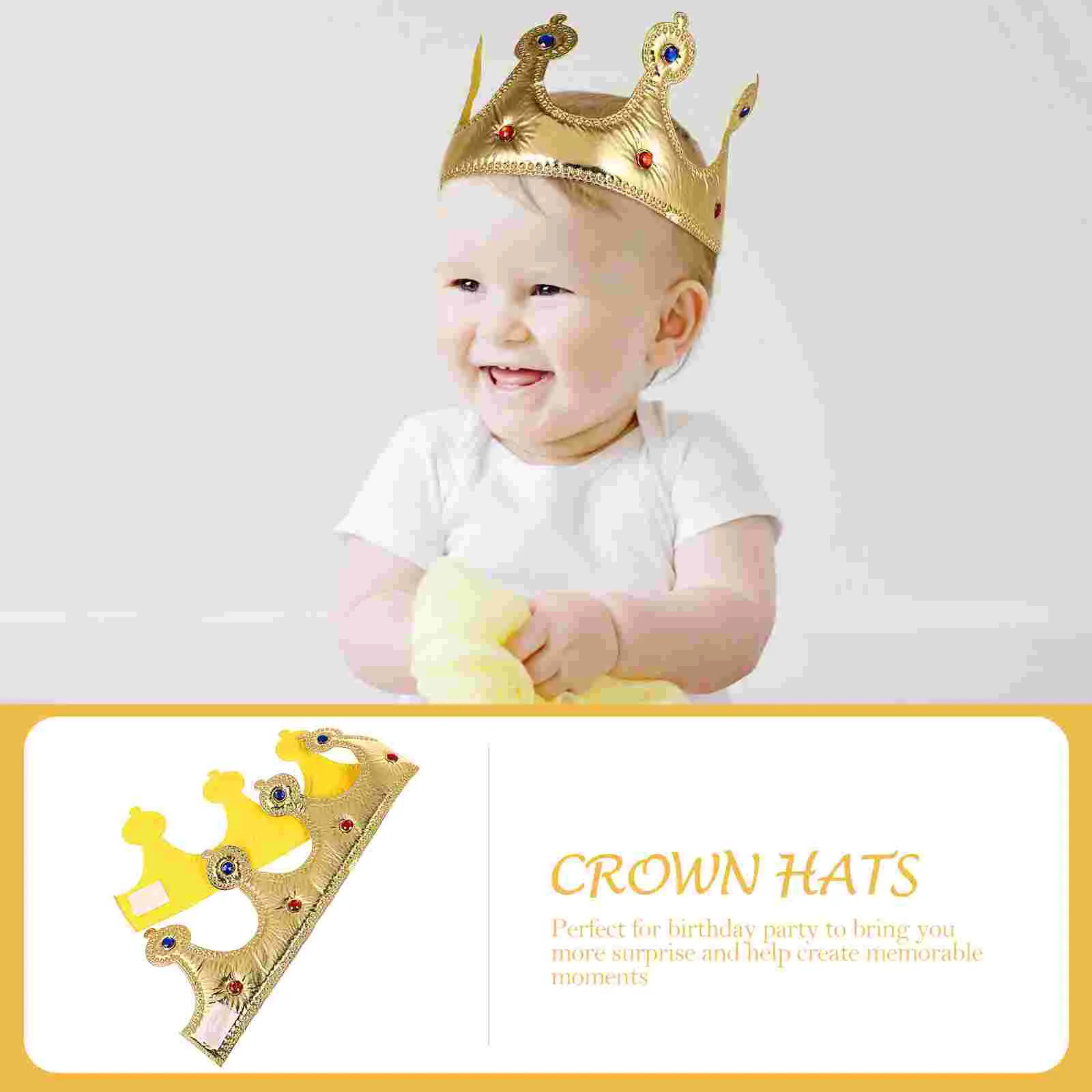 Головные уборы в виде короны для вечеринки дня рождения Детские шляпа король