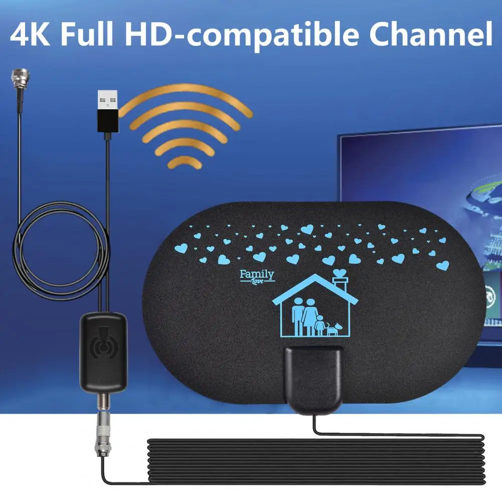 Цифровая ТВ-антенна универсальная 4K 2000 миль DVB-T2 HDTV антенна усилитель тв-антенна