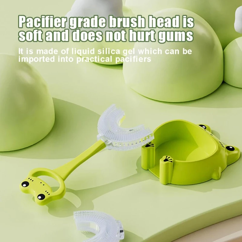 

Набор U-образных зубных щеток и держателей для детской мягкой силиконовой детской щетки