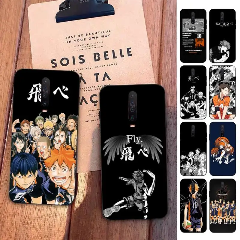 

Anime Haikyuu Volleyball Phone Case For Redmi 9 5 S2 K30pro Silicone Fundas for Redmi 8 7 7A note 5 5A