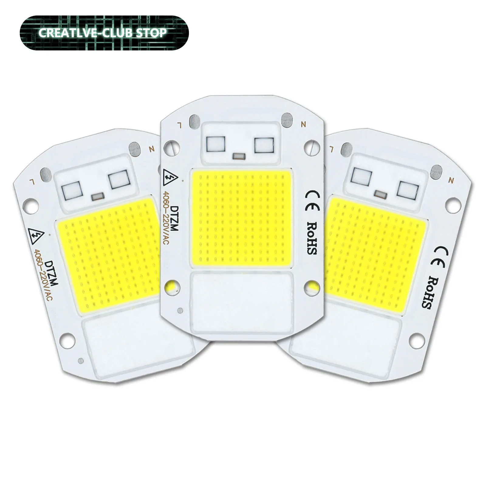 Лампа с COB матрицей, 5 Вт, 10 Вт, 20 Вт, 30 Вт, 50 Вт, 220 В переменного тока, 240 В