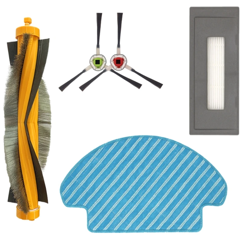 

Main Roller Brush Filter Mop Cloth Plastic+Cloth As Shown For Ecovacs Deebot OZMO DG36 Robotic Vacuum Cleaner