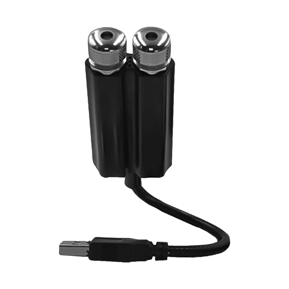 

1PC Automotive Atmosphere Lamp Indoor Projection Lamp USB Car Interior Lamp Decor for Home Car (Black Double Holes