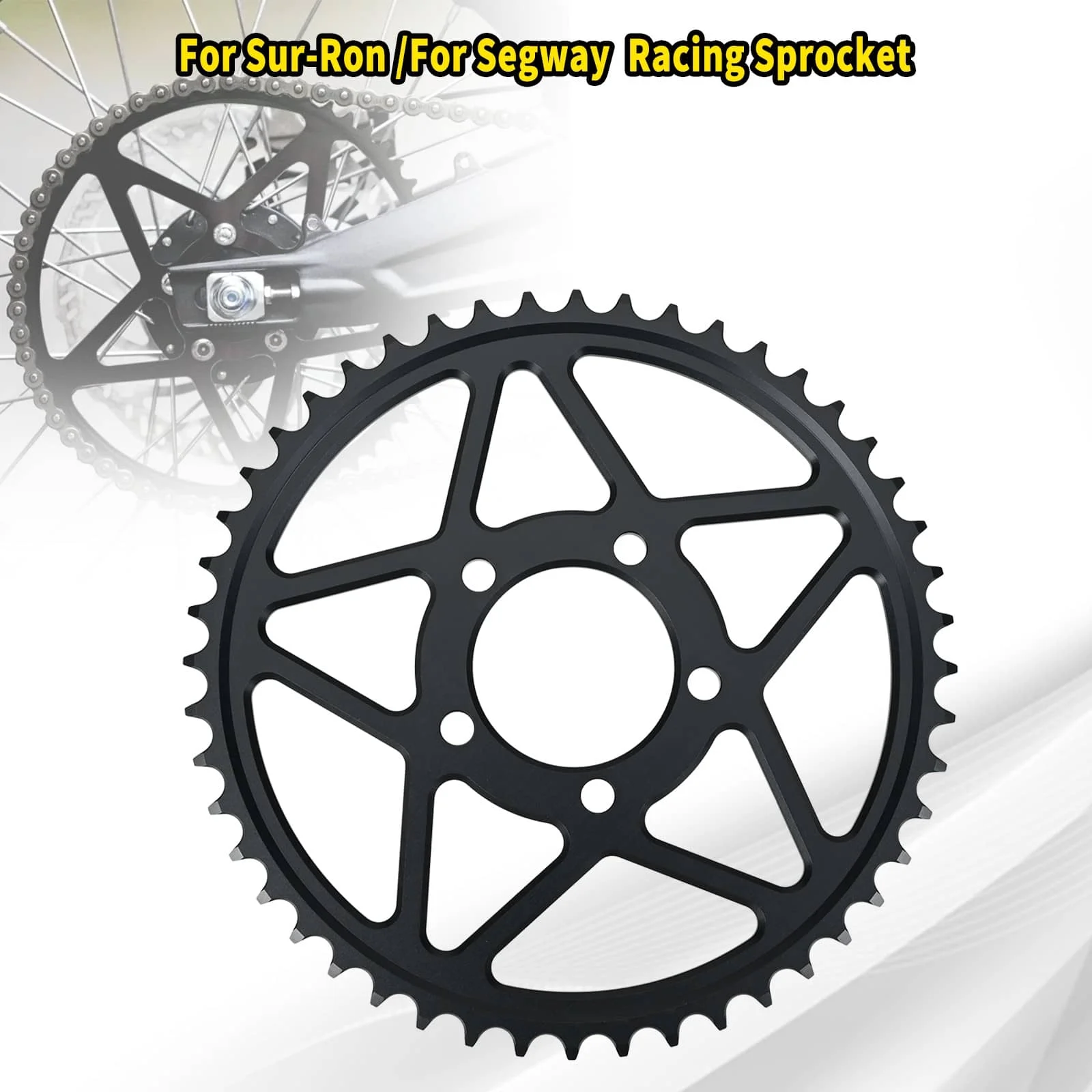 

Anodized Billet 48T 54T 58T Racing Sprocket For Sur Ron Segway X160 X260 Rear Sprocket Rear Chain Pulley Modification Tools HOT