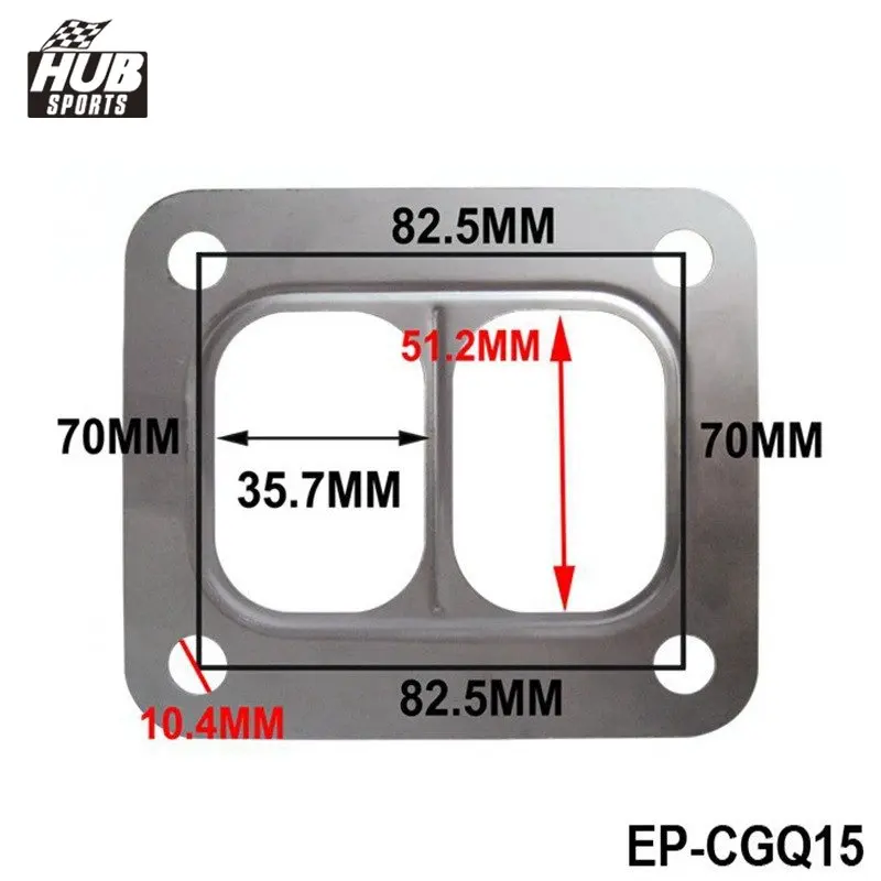 10PCS T4 Turbo Turbine inlet divided gasket Stainless Steel 304 Gasket For T04 turbo HQ HU-CGQ15 |
