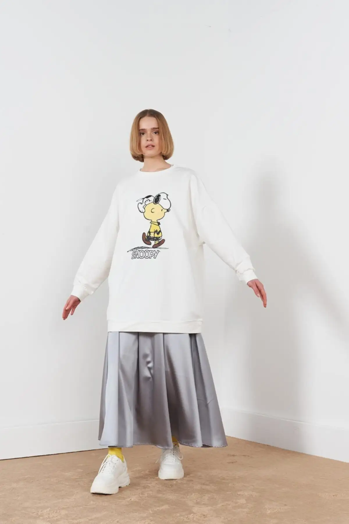 Лицензированная Толстовка Оверсайз Basicpark Snoopy | Тематическая одежда и униформа
