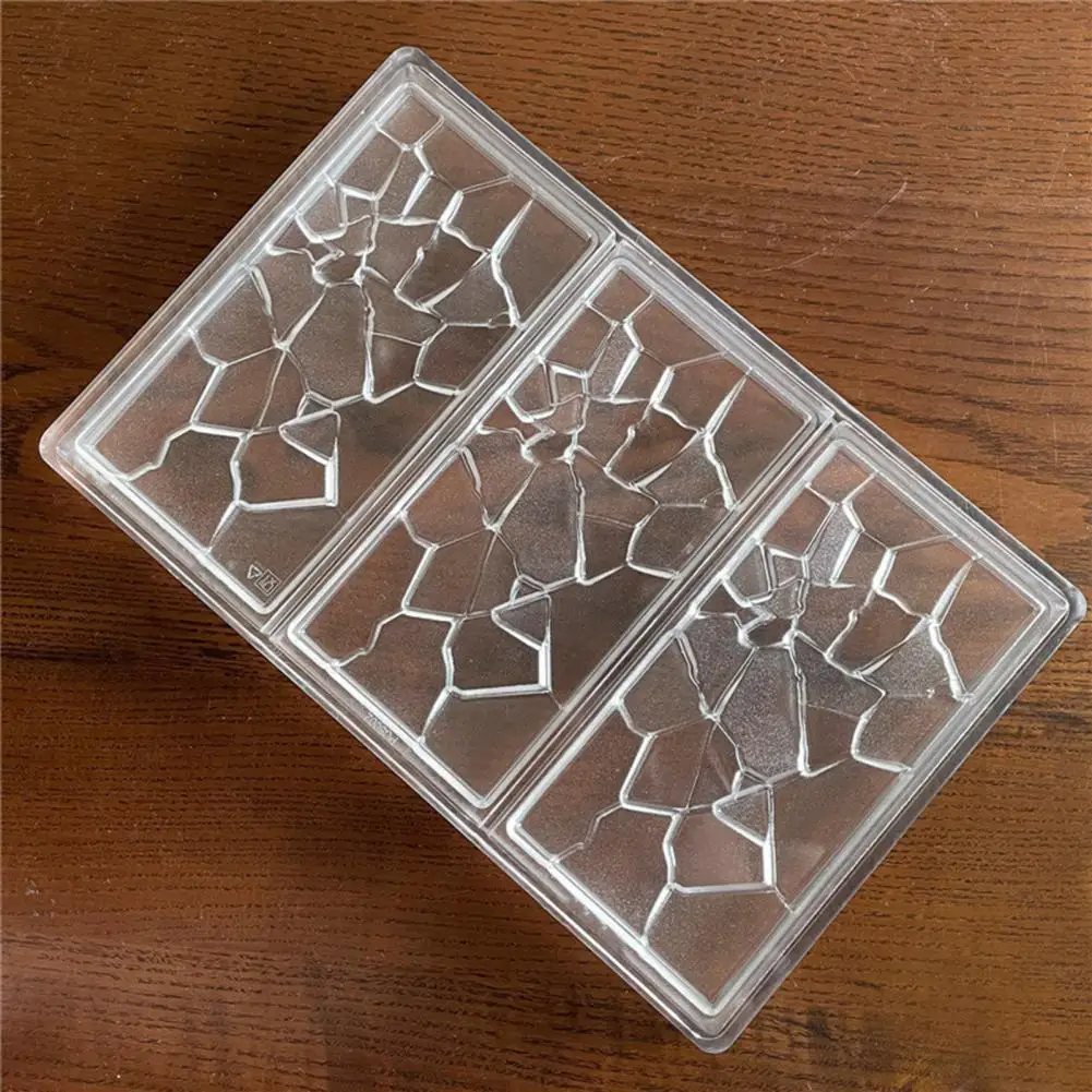 

Eye-catching Chocolate Mold Smooth Wall PC Crack Style Exquisite Baking Mould for Home