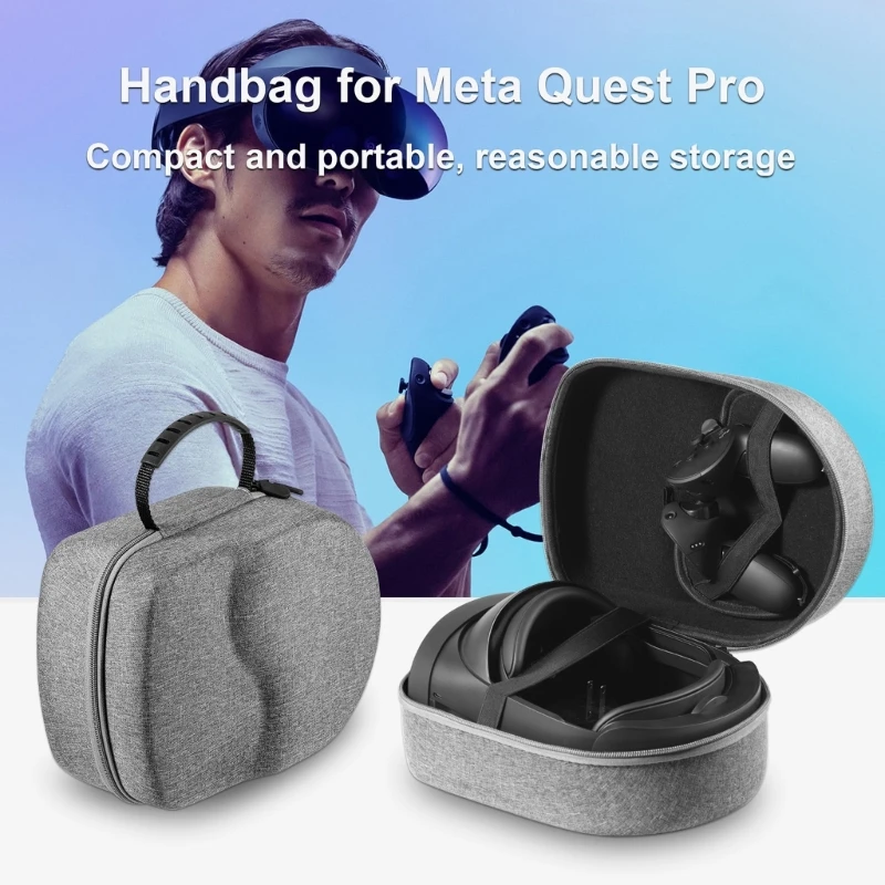 

Твердый футляр M2EC в классическом стиле для Quest Pro VR гарнитуры, сумки для хранения, чехлы для очков VR, Дорожный Чехол, держатель, аксессуары