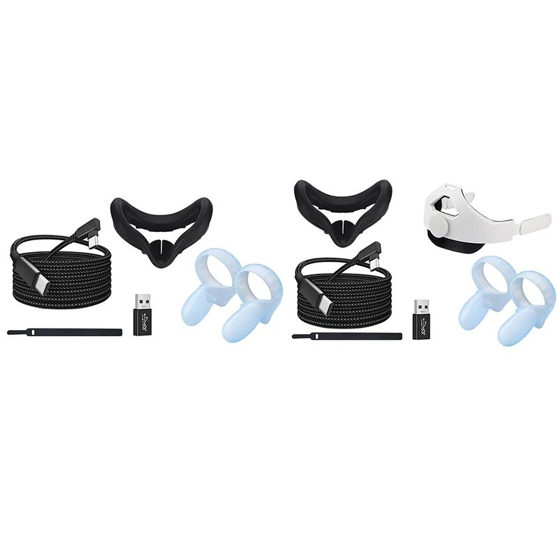 

For Oculus Quest 2 Accessories,VR Glasses Unisex VR Handle Protection Set For Oculus Quest 2 Silicone Cover