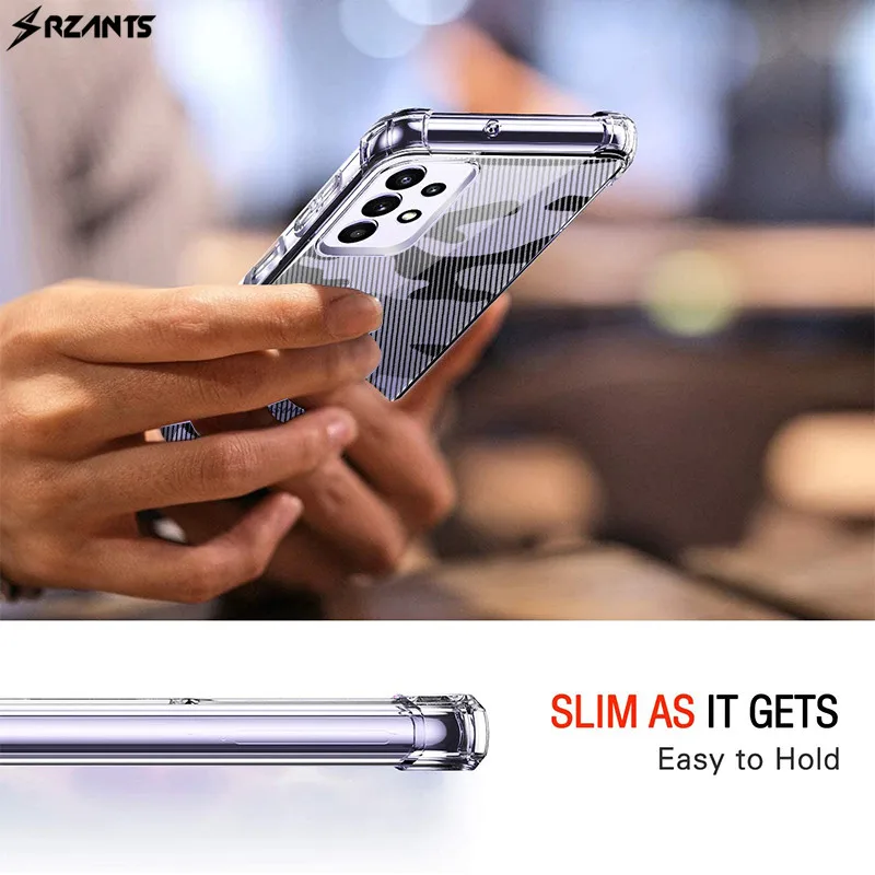 

Rzants case for Samsung Galaxy A72 4G 5G Four Cornor Strong Shockproof Half Clear Camouflage Cover