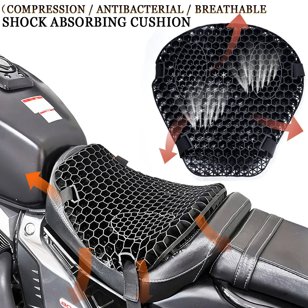 

Универсальный мотоциклетный чехол для подушки, амортизирующий гелевый солнцезащитный дышащий чехол для сиденья, водонепроницаемый декомп...