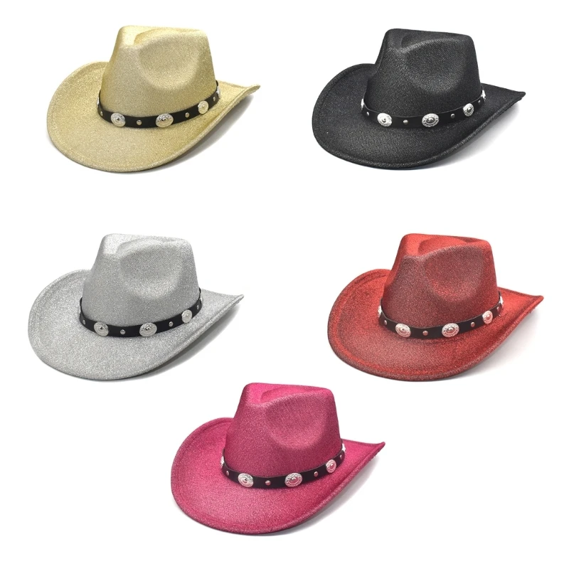 

Vacation Cowboy Hat Glitters Surprise Gift for Girl Boys Cowgirl Hat for Carnivals Music Festival