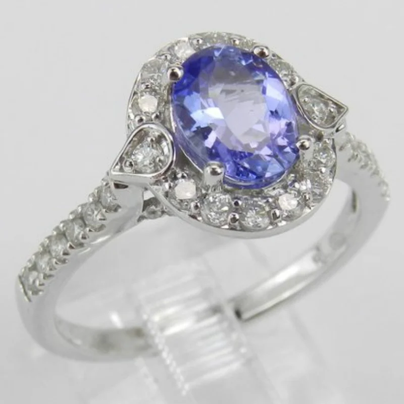 

Luxury platinum plated with blue gem for women's Romantic Wedding Princess Bride love ring size 6-10