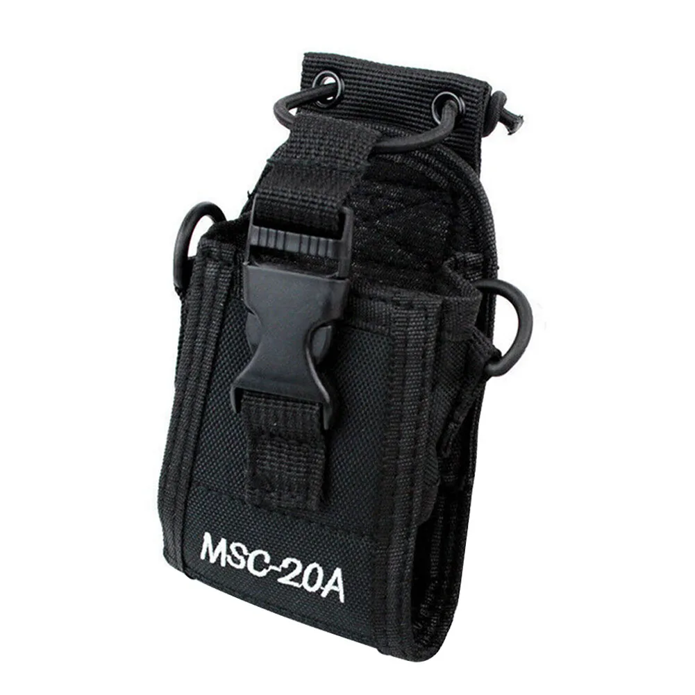 

MCS20A Radio Case Holder Nylon Holster Hands Free Walkie Talkie Elastic Band Solid Shoulder Hanging Universal Pouch Portable