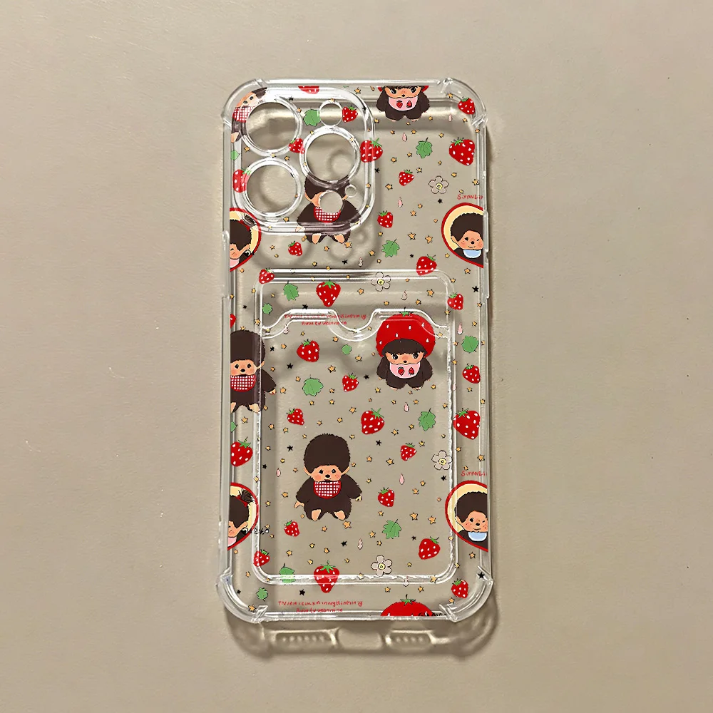 Фото Популярный милый чехол-картхолдер M-Monchhichis для Xiaomi Redmi 13C 12C 10C 9A 9C Note 14 13 12 12s 11 10 9 8 Pro Plus 4G 5G, противоударный №2