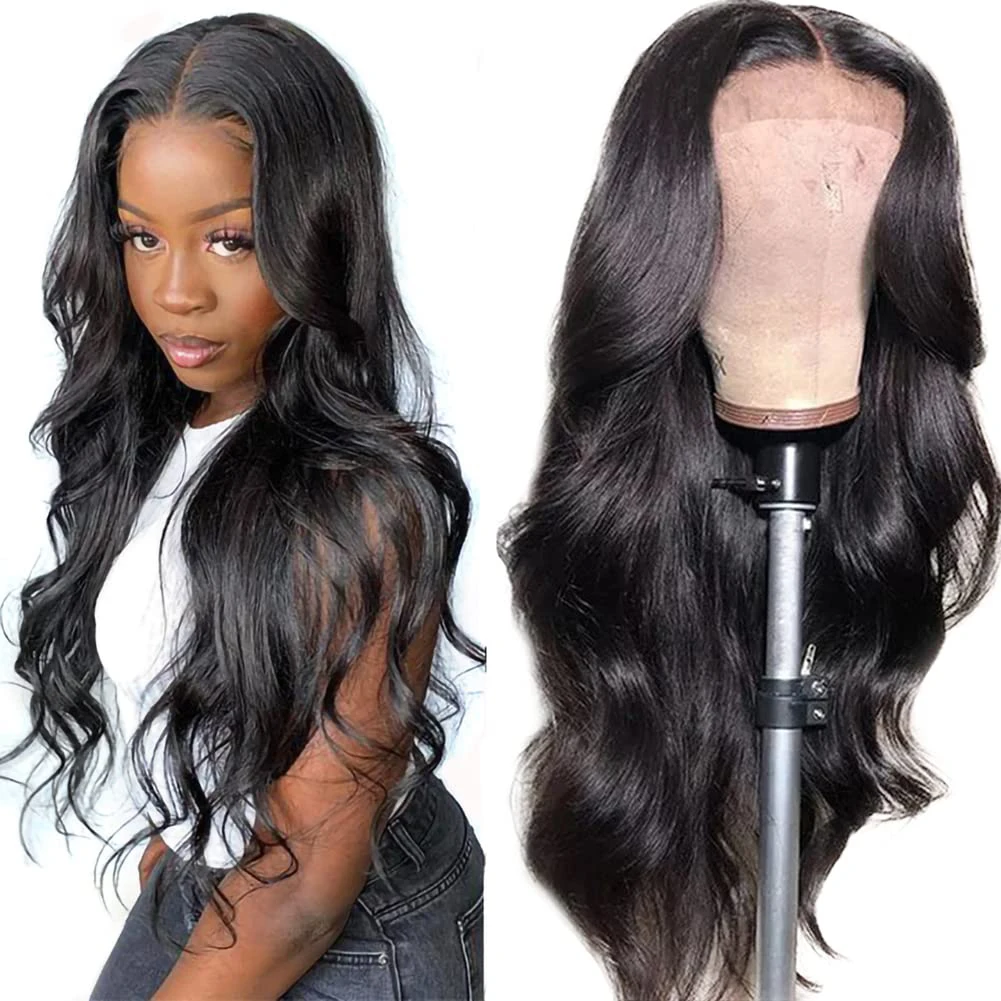 

AIMEYA Black Body Wave Lace Frontal Wigs 13x4 13x6 HD Invisible Lace Front Human Hair Wigs Pre Plucked With Natural Hairline