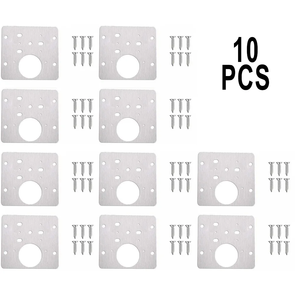 

4PCS Cabinet Hinge Repair Plate With 6 Mounting Screws Home Closet Door Hinge Fixing Plate Repair Kit Furniture Installer Hinge